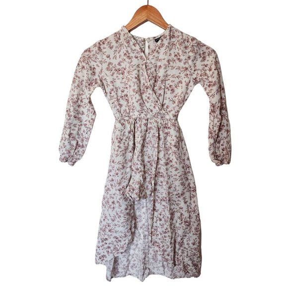 Art Class M Medium 7 8 Romper Dress Floral Long Sleeve Kids Girl Retro Look - Picture 2 of 10